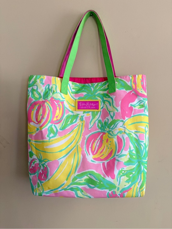Lilly Pulitzer X Estée Lauder Handbags - Lilly Pulitzer X Estée Lauder Pink Tropical Canvas Tote